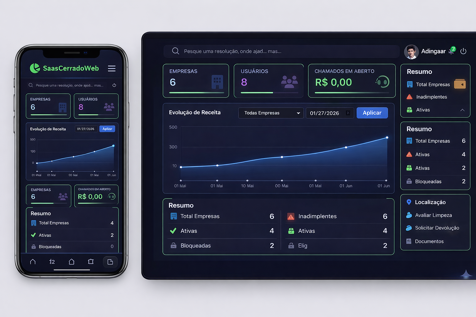 Capa do Sistema SaasCerradoWeb